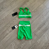 Five Dancewear, Bolt Bra and 5" Shorts in Amazon Green, XXSA Child 12/14