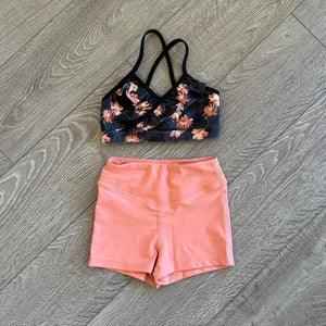 Oh La La, Floral Top and Peach Shorts Set, CS Child 4/5