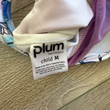 Plum, Mesh Detail Floral Leotard in Purple White, CM Child 7/8 - Final Sale