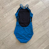 Jo+Jax, Mesh Detail Open Back Leotard in Blue, AXS - Final Sale