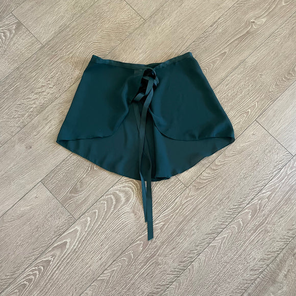 Capezio, Ballet Sheer Wrap Skirt in Hunter Green, Adult One Size
