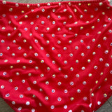 Red Dolly, 2 Piece Swimwear Costume with Stones and Matching Headband, Child 6 - Final Sale