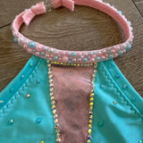 Custom Mermaid Costume with Pearls and Rhinestones, Child 6/8 - Final Sale