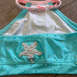 Custom Mermaid Costume with Pearls and Rhinestones, Child 6/8 - Final Sale