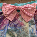 Custom Mermaid Costume with Pearls and Rhinestones, Child 6/8 - Final Sale