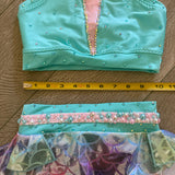 Custom Mermaid Costume with Pearls and Rhinestones, Child 6/8 - Final Sale