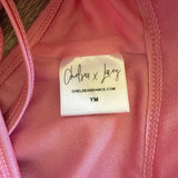 Chelsea B, Keyhole Crop Top in Soft Pink, YM 7/8 - Final Sale