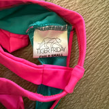 Tiger Friday, Echo Crop Top in Teal and Hot Pink, CS Child 5/6