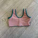 Tiger Friday, Henley Crop Top in Mauve Pink, CL Child 8/10 - Final Sale