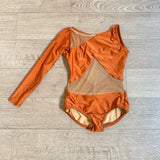 AA Dance, One Sleeve Arise Leotard in Copper, AM Women's 4/6