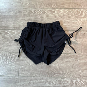 Five Dancewear, Black High Tied Shorts in Black, YL Child 7/8