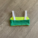 Five Dancewear, Two Faced Reversible Bra in Neon Yellow and Green, YL Child 7/8 - Final Sale