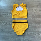 Carissa's Tutu, Yellow and Brown Ribbed Set, AXS Women's 0/2 - Final Sale