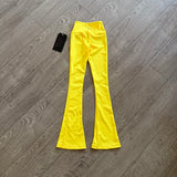 Tiger Friday, Retro Flare Leggings in Neon Yellow, CS Child 5/6 - Final Sale