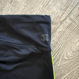 Jo+Jax, Black Leggings with Neon Yellow Stripes, XXSA Women's 00 - Final Sale