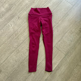 Five Dancewear, Mesh Detail Leggings in Berry Red, Child 12/14 - Final Sale