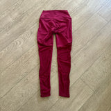 Five Dancewear, Mesh Detail Leggings in Berry Red, Child 12/14 - Final Sale