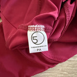 Five Dancewear, Mesh Detail Leggings in Berry Red, Child 12/14 - Final Sale