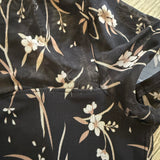 Mirella, Chiffon Floral Leotard in Black, AS - Final Sale