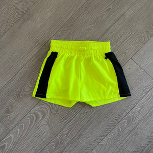 Daroch Dance, Neon Yellow Black Trim Pocket Shorts, Child 10