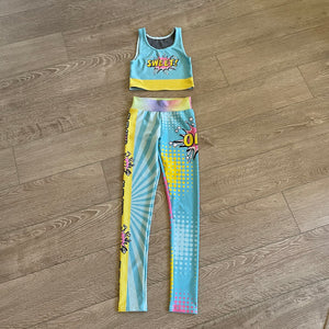 SugarLulu, Pop Art Crop Top in Leggings Set, Child 8/10