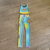 SugarLulu, Pop Art Crop Top in Leggings Set, Child 8/10