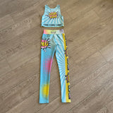 SugarLulu, Pop Art Crop Top in Leggings Set, Child 8/10