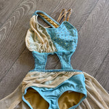 Bryn Lavinia, Semi Custom Open Back Sky Blue Costume with Mesh Skirt, CM - Final Sale