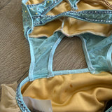 Bryn Lavinia, Semi Custom Open Back Sky Blue Costume with Mesh Skirt, CM - Final Sale
