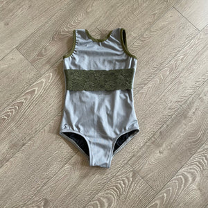 Soel Dancewear, Low Back Leotard in Grey, CXL Child 10/12