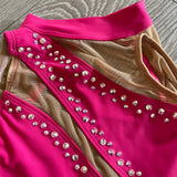 AA Dance, Semi Custom Sandy Leotard Costume in Pink and Nude Mesh, CL 8/9