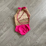 AA Dance, Semi Custom Sandy Leotard Costume in Pink and Nude Mesh, CL 8/9