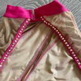 AA Dance, Semi Custom Sandy Leotard Costume in Pink and Nude Mesh, CL 8/9