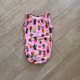 Happy Cactus Emoji Leotard in Pink, Child 6 - Final Sale
