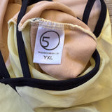 Five Dancewear, Manhattan Leotard in Light Yellow, YXL Child 8/10 - Final Sale