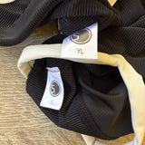 Five Dancewear, V Ribbed Bralette and Shorts Set in Black White, YL Child 7/8