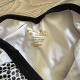 Black Spangle Leotard in Silver White, CM Child 6/8 - Final Sale