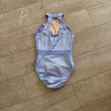 GK Elite, Jordan Chiles Shimmer Purple Blue Leotard, CL Child 8/10