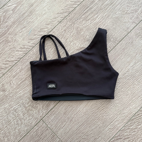 Tiger Friday, May Reversible Crop Top in Dark Grey/Black, CS Child 5/6 - Final Sale