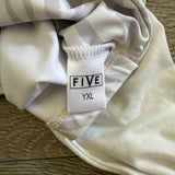 Five Dancewear, Forward Long Sleeves in White Zebra, YXL Child 10