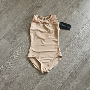 Theatricals, Lace Insert Tank Leotard in Caramel, CM Child 8/10