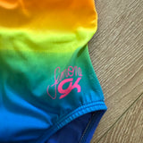 GK Elite, Simone Biles Unique Back Rainbow Leotard, CL Child 8/10 - Final Sale