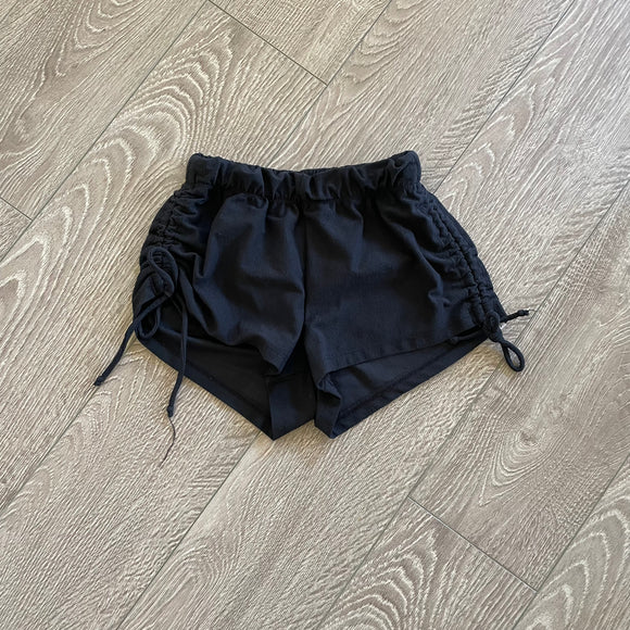 Five Dancewear, Black High Tied Shorts in Black, YL 7/8