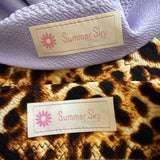 Summer Sky, Lavender Purple Leopard Bow Set, Child 7/8