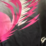 GK Elite, Flaming Leotard in White Pink Black, CL Child 8/10 - Final Sale