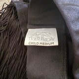 Tiger Friday, Tango Fringe Ballroom Skirt in Black, CM Child 6/8