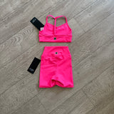 Five Dancewear, Boss Bra and Everyday Short in Neon Pink Pop, YL Child 7/8