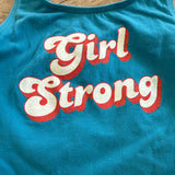 Girl Strong Retro Bright Blue Leotard, Child 7 - Final Sale