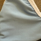 Five Dancewear, V Ribbed Bralette in Sky Blue, AM Women's 4/6 - Final Sale