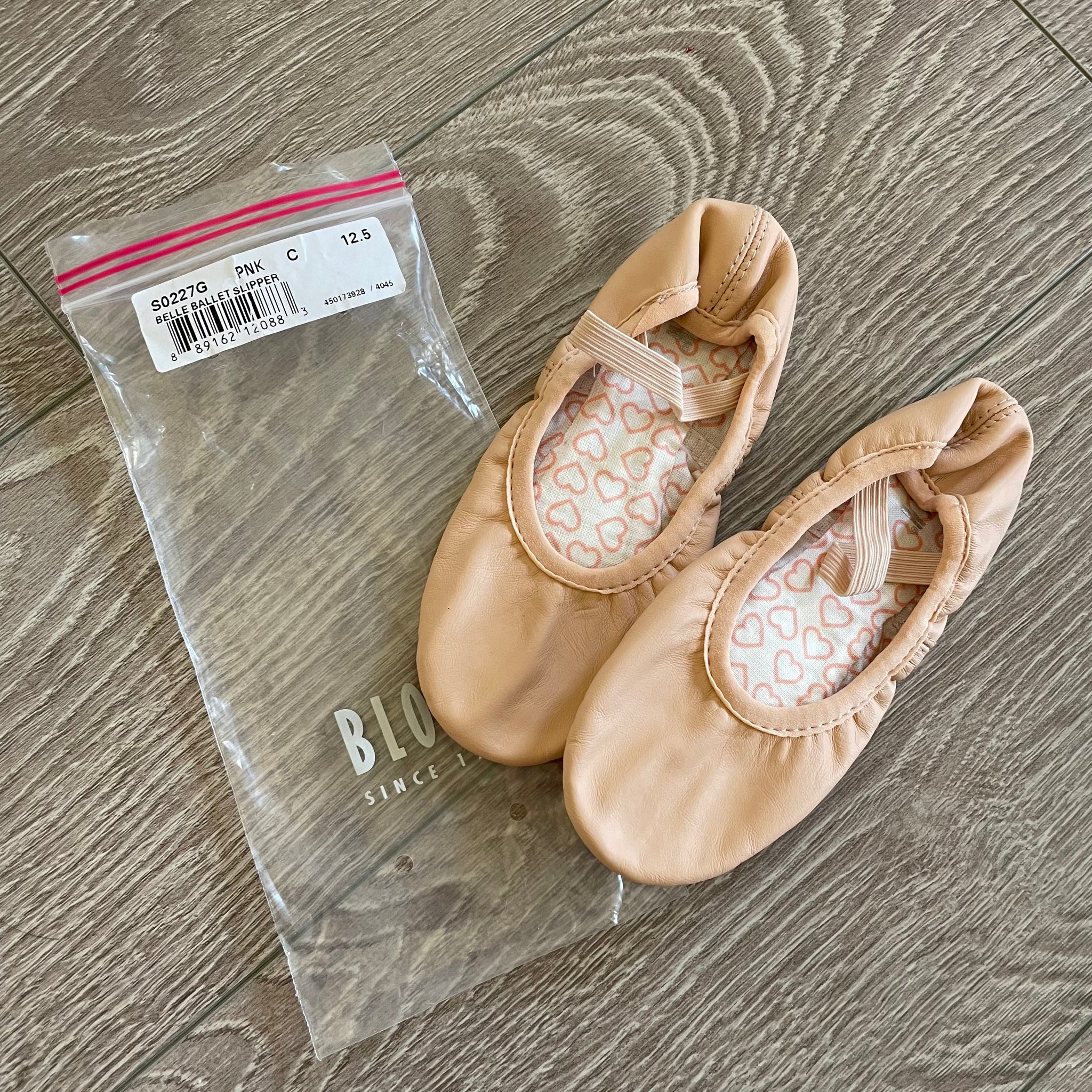 Bloch Girls Belle Leather Full Sole Ballet Slippers in Pink Size K Dancewear Resale 3.0